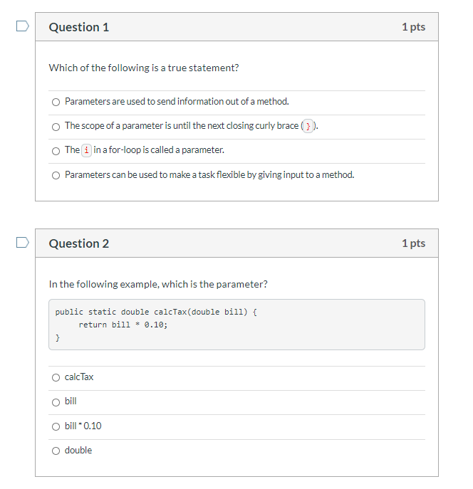 Solved Question 1 1 pts Which of the following is a true | Chegg.com
