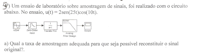 Solved a laboratory test on signal sampling was performed | Chegg.com