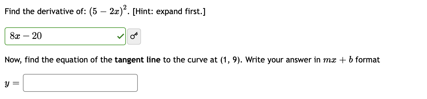 solved-find-the-derivative-of-5-2x-hint-expand-chegg