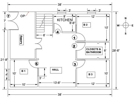 autocad house plan