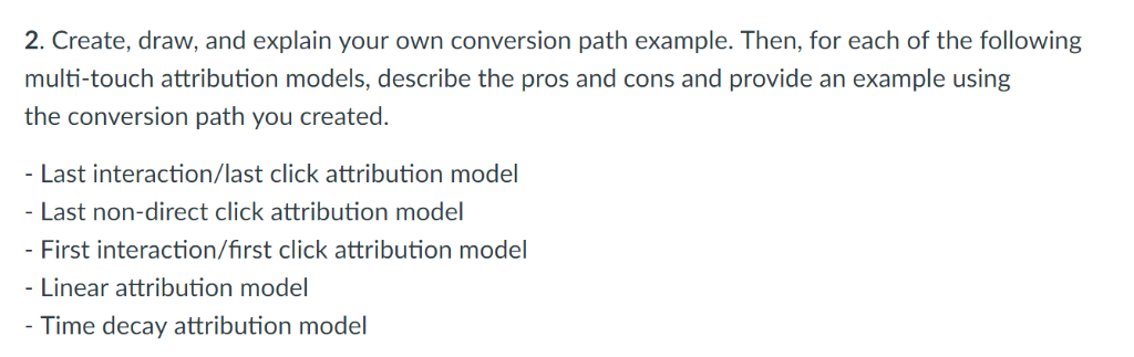 2. Create, draw, and explain your own conversion path | Chegg.com