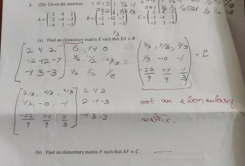 Solved 1 2 O 4 Given The Matrices 0 517 Uu Chegg Com