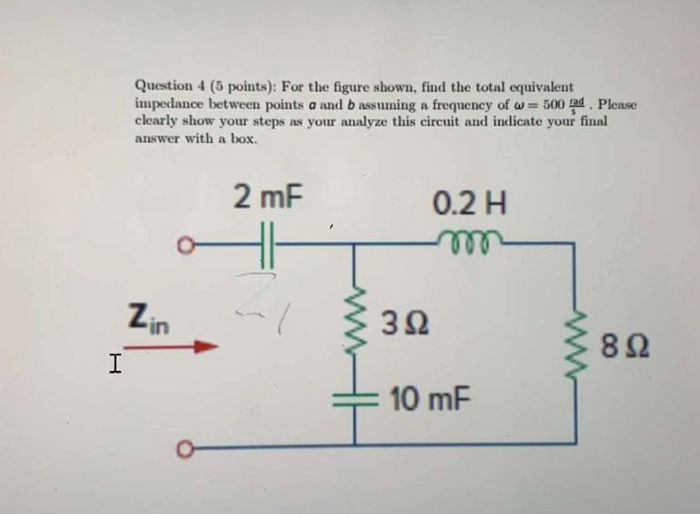 Solved Question 4 (5 points): For the figure shown, find the | Chegg.com