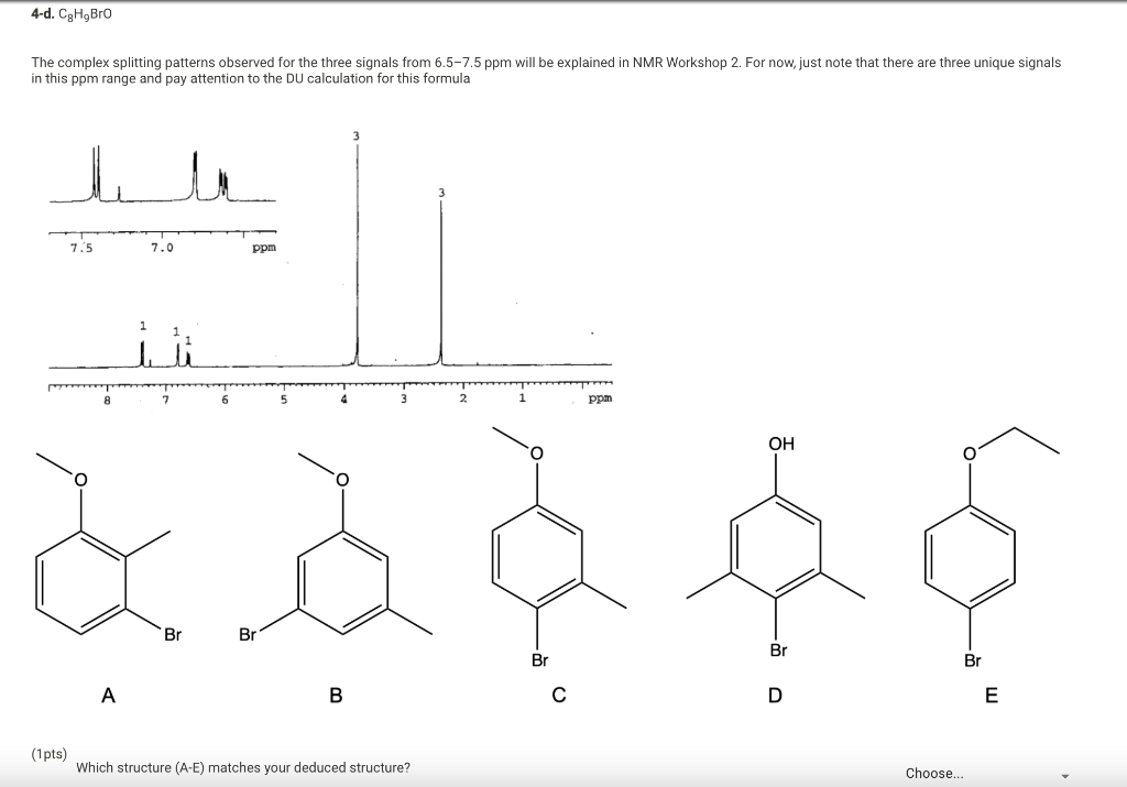 Solved (10pts) Question 4 Deduce the structure of each