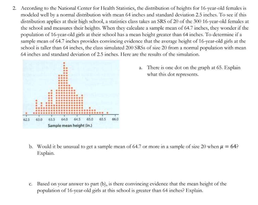 Solved 2. According to the National Center for Health | Chegg.com