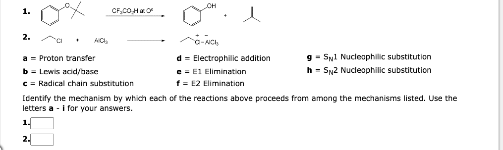 Solved OH 1. CF3CO2H at Oº 2. AICI: CI-AICI: a = Proton | Chegg.com