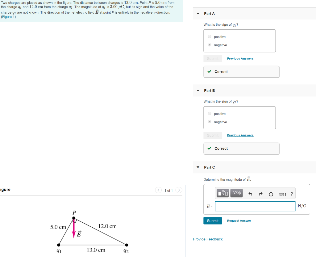Solved Two charges are placed as shown in the figure. The | Chegg.com
