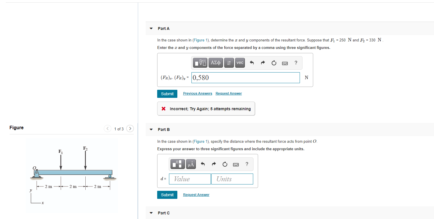 Solved Part A In the case shown in (Figure 1), determine the | Chegg.com