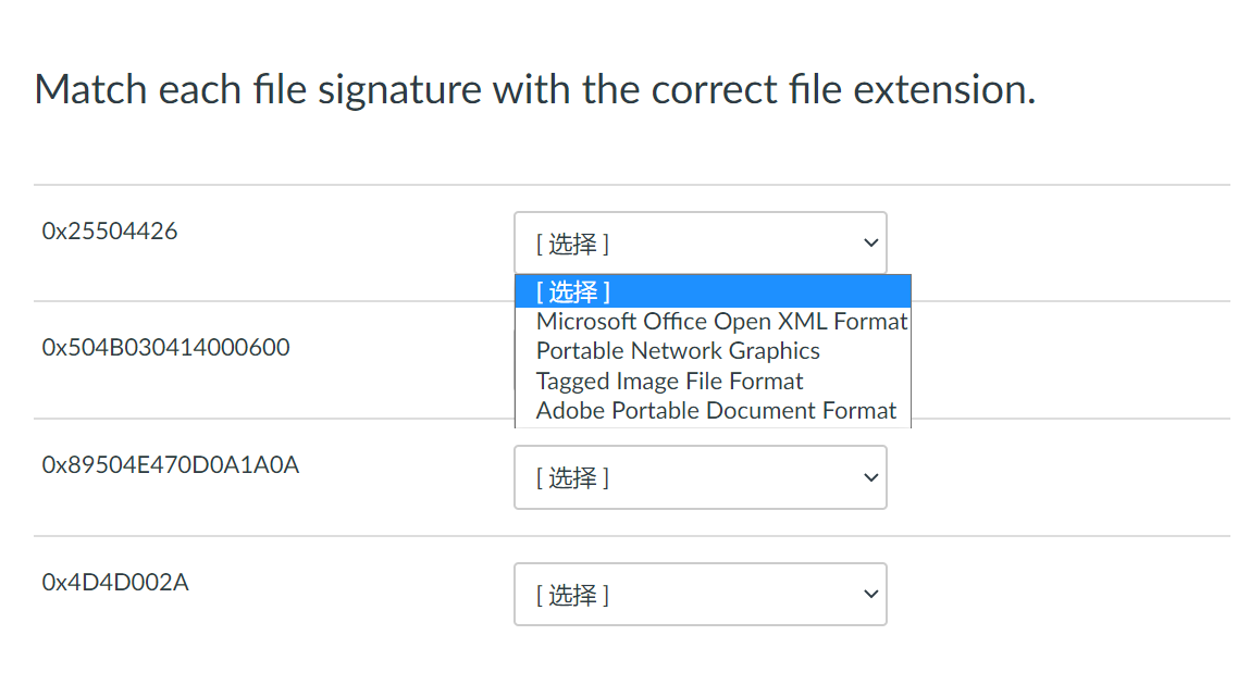 Solved Match each file signature with the correct file | Chegg.com