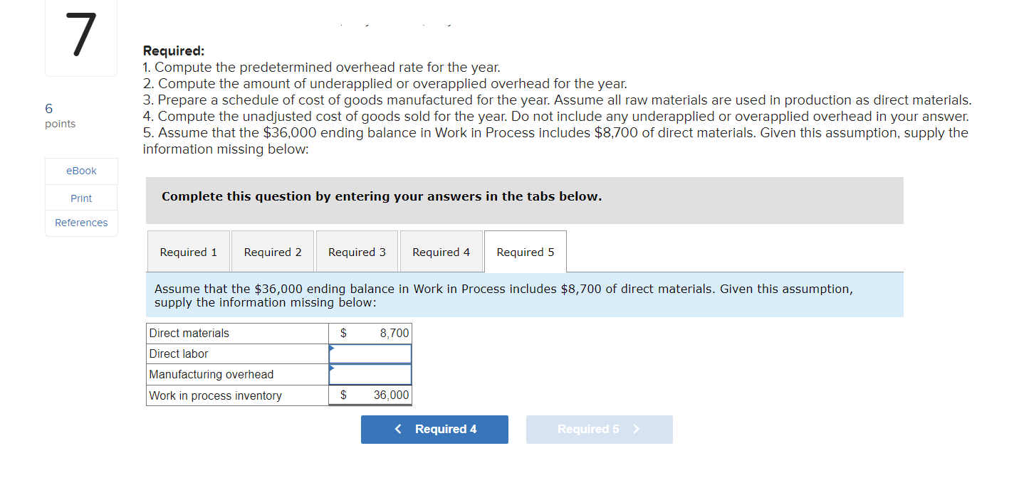 Solved Required: 1. Compute The Predetermined Overhead Rate | Chegg.com