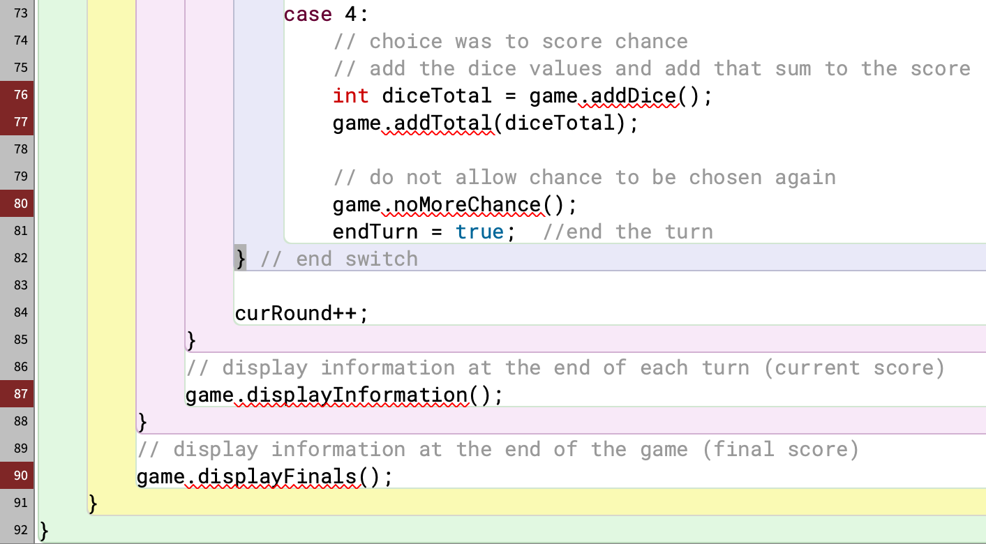 Solved Implement a Yahtzee class so that my YahtzeeTester | Chegg.com