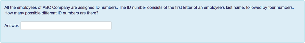 solved-all-the-employees-of-abc-company-are-assigned-id-chegg
