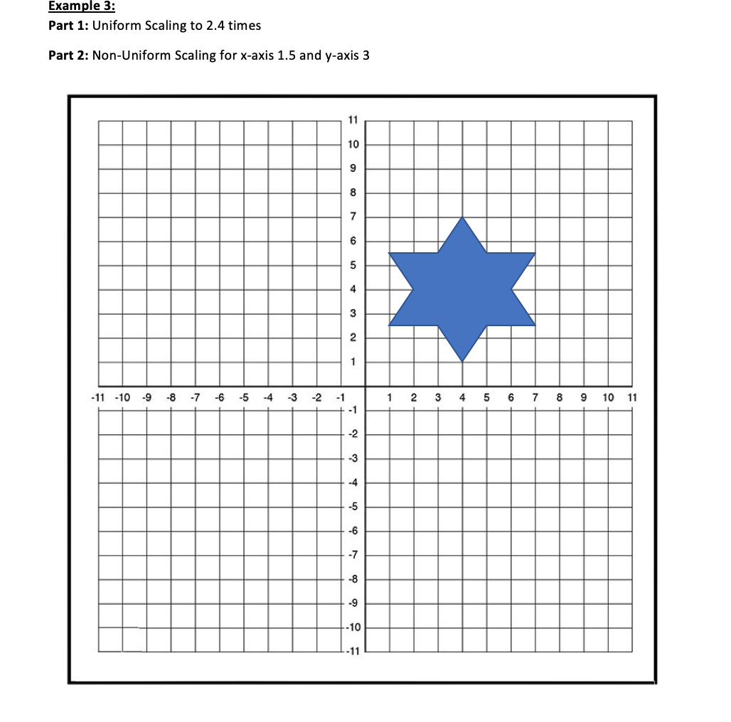 Example 3: Part 1: Uniform Scaling to 2.4 times Part | Chegg.com