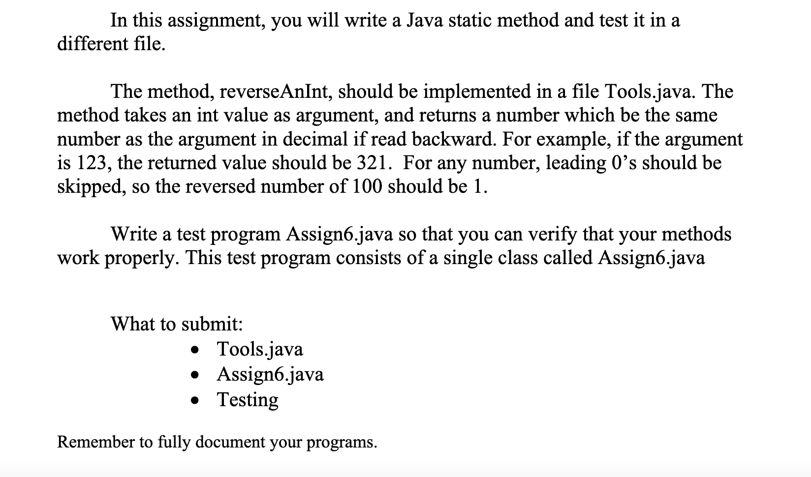 Solved In this assignment, you will write a Java static