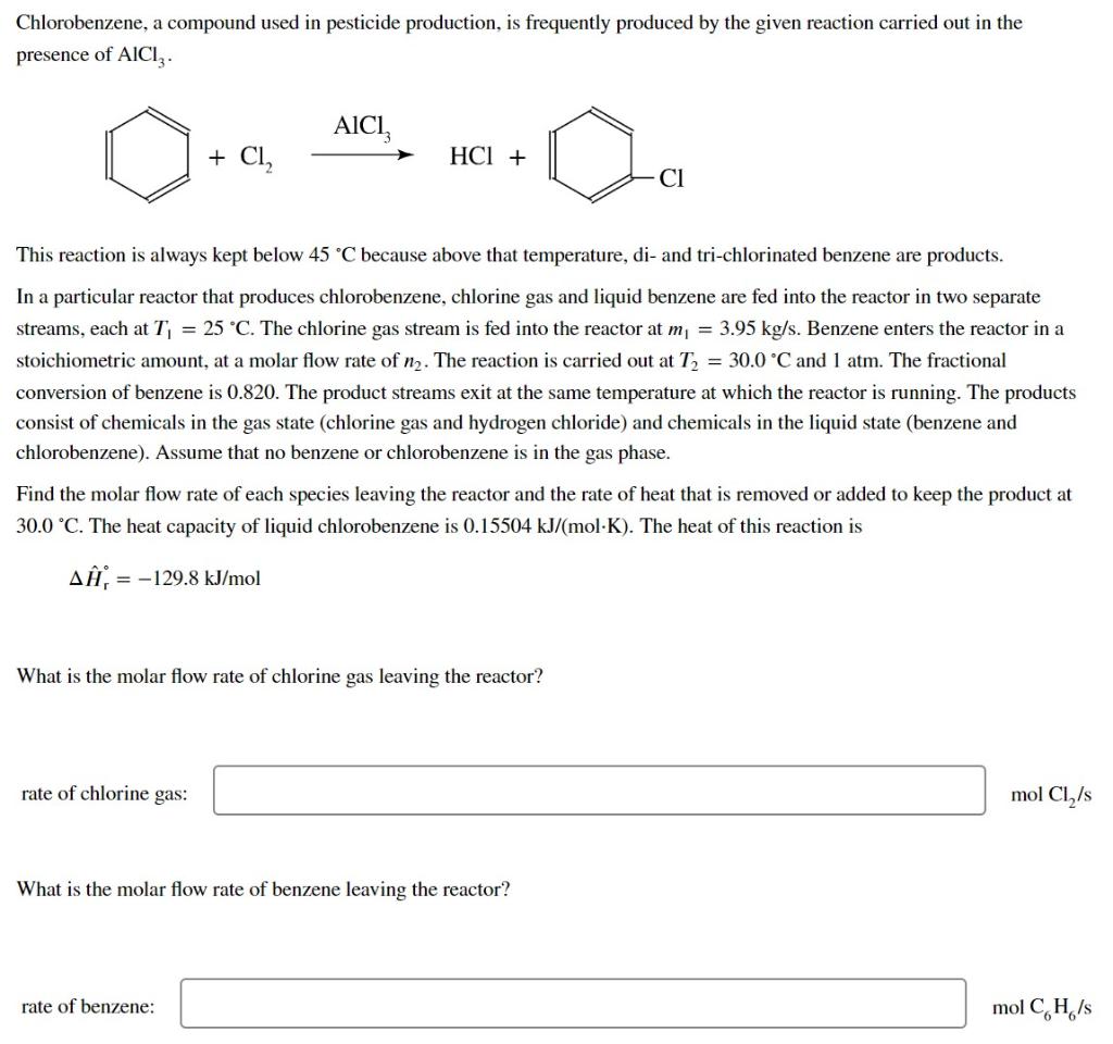 solved-chlorobenzene-a-compound-used-in-pesticide-chegg