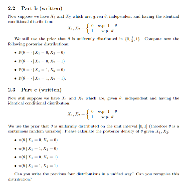 Solved 2.2 Part b (written) Now suppose we have X1 and X2 | Chegg.com