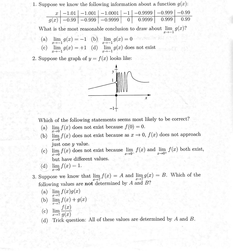 Solved 1. Suppose we know the following information about a | Chegg.com