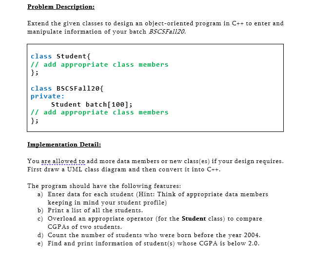 Solved UML class diagram Appropriate usage of | Chegg.com