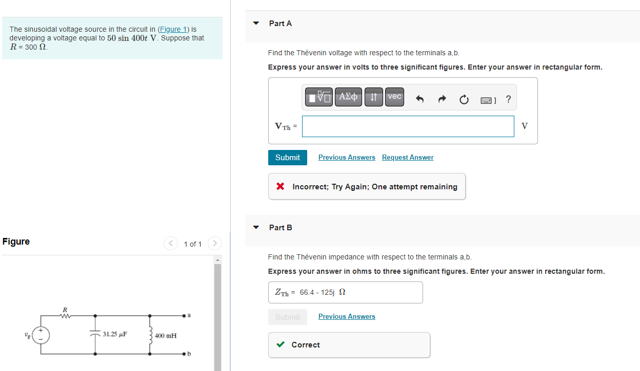 Solved The sinusoidal voltage source in the circuit in | Chegg.com