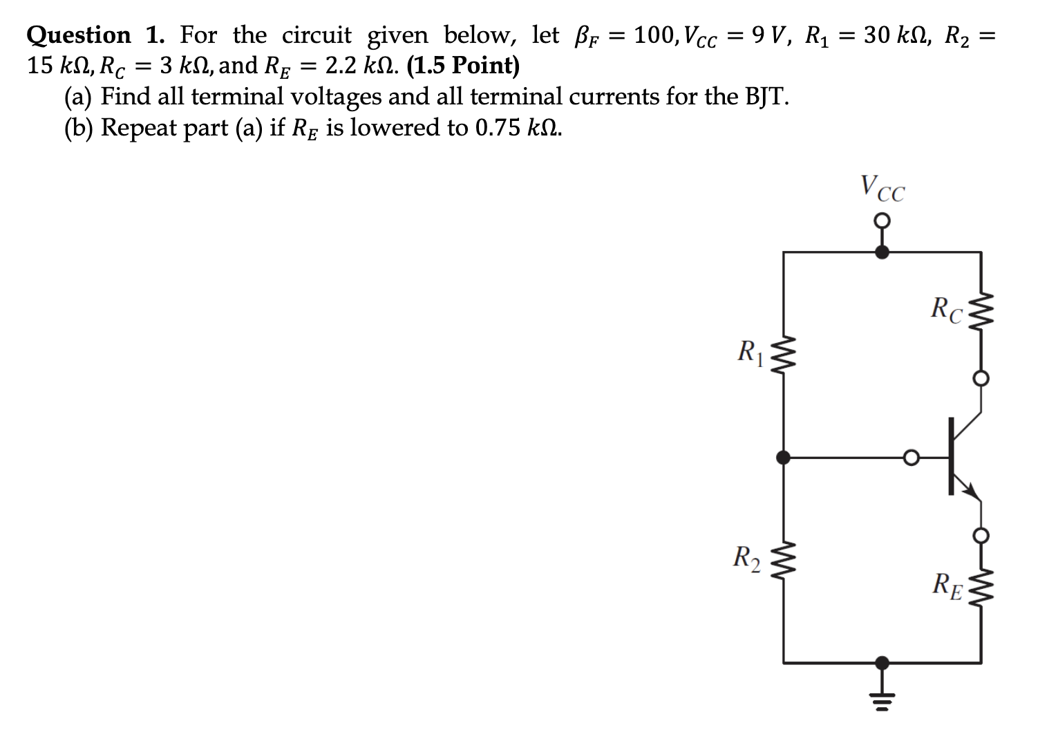 Solved Question 1. For The Circuit Given Below, Let | Chegg.com