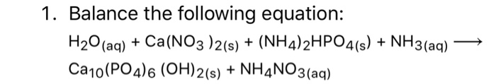 Nh4 2so4 Aq Ca Oh 2 Aq