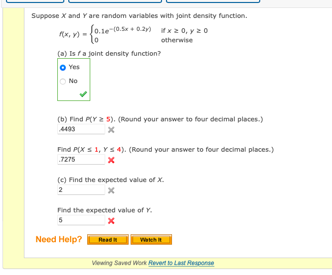 Solved Suppose X and Y are random variables with joint | Chegg.com