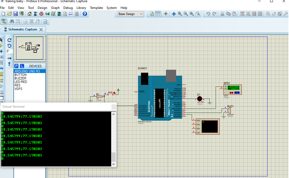 traking baby - Proteus 8 Professional - Schematic | Chegg.com | Chegg.com