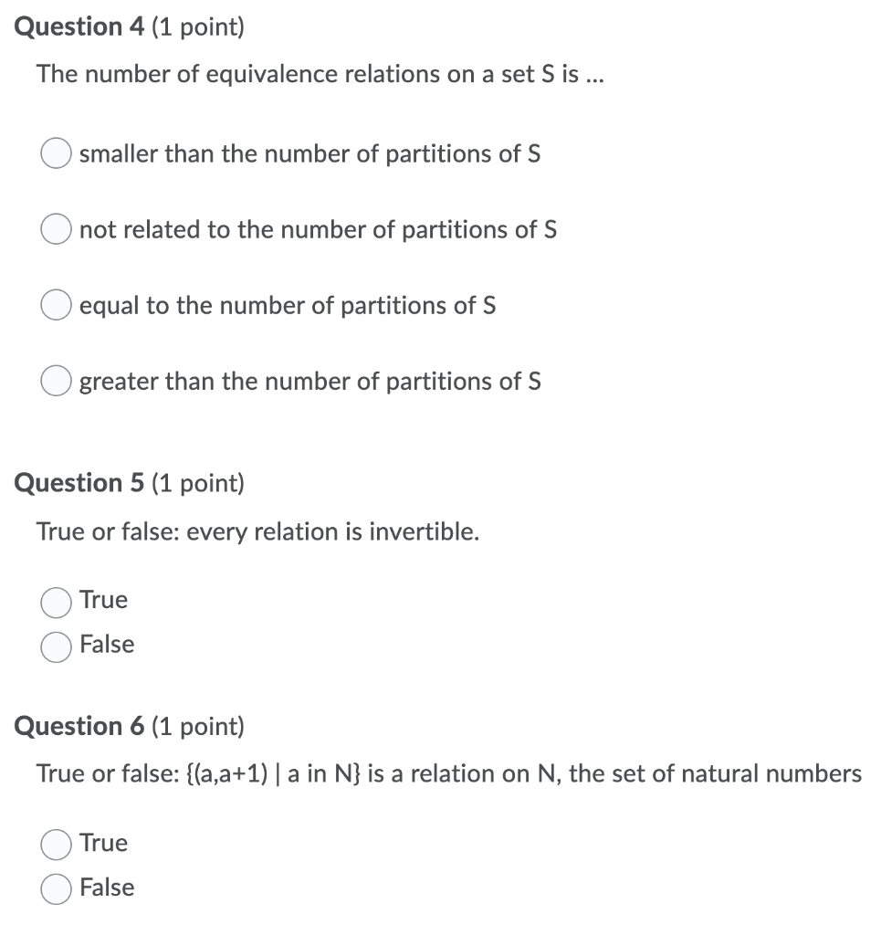 Solved Question 2 (1 Point) A Relation From A To B ... Maps | Chegg.com