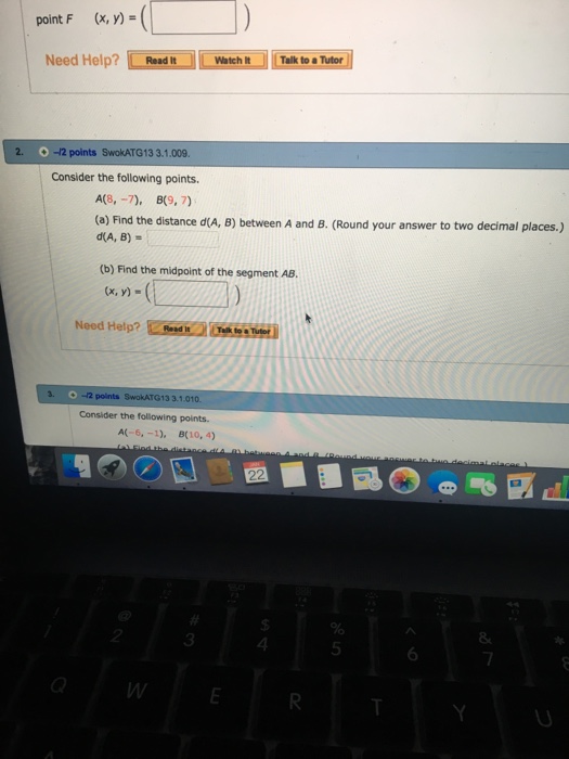 Solved 1. -16 points SwokATG13 3.1.005 Find the coordinates | Chegg.com