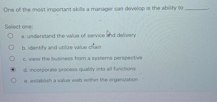 Most Important Skills A Manager