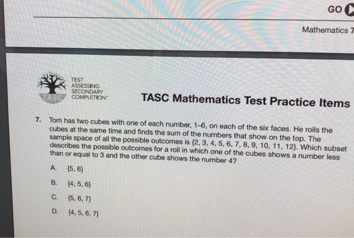 Solved GO Mathematics7 TEST ASSESSING SECONDARY COMPLETION | Chegg.com
