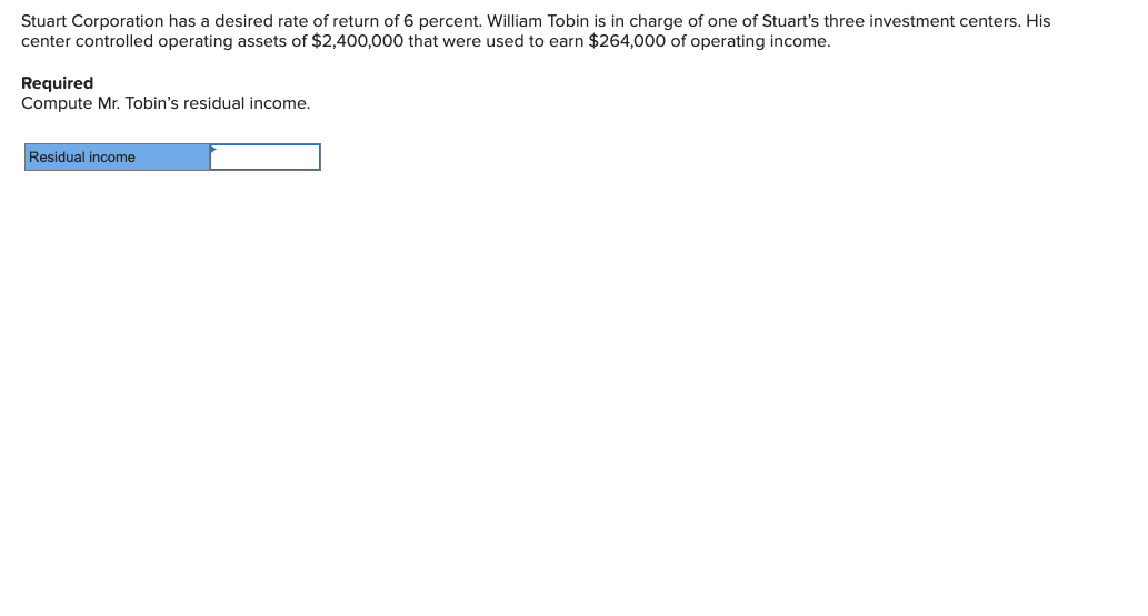 Solved Stuart Corporation has a desired rate of return of 6 | Chegg.com