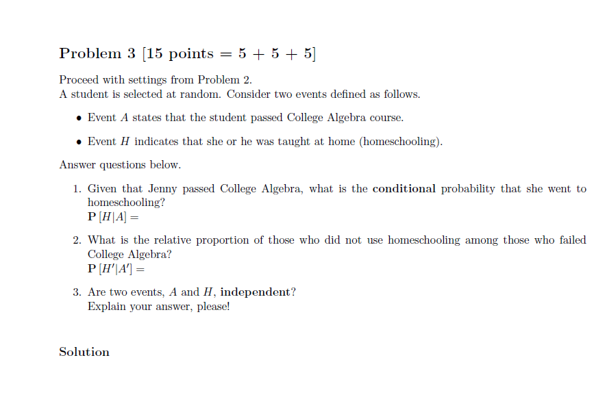 Solved Problem 1 (20 points = 4 + 8 + 4 + 4] Educators | Chegg.com