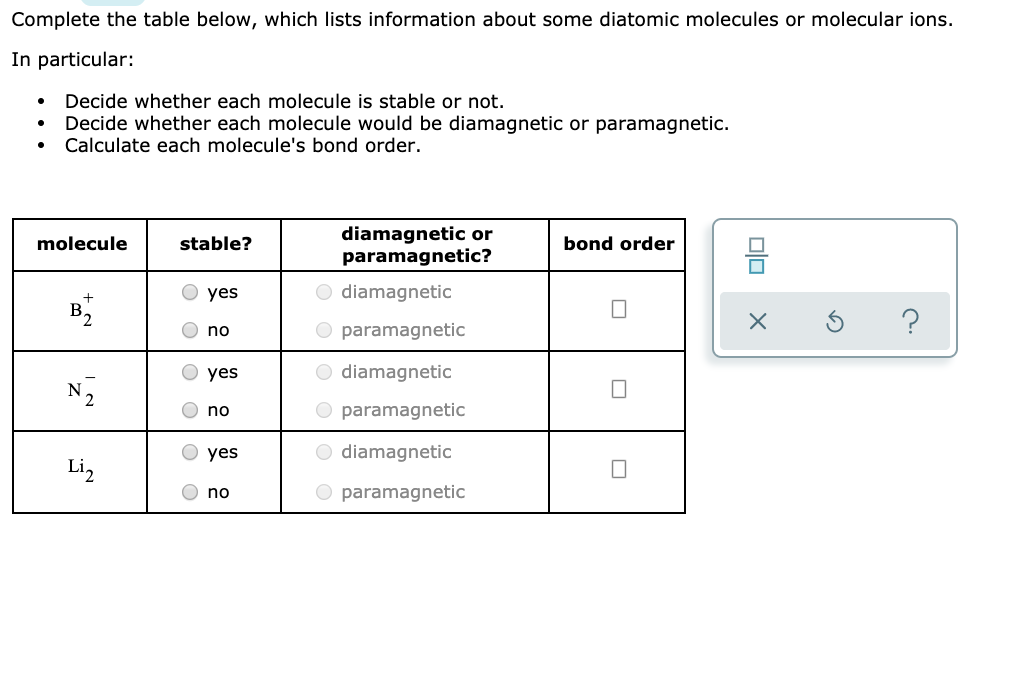 Solved Complete the table below, which lists information | Chegg.com