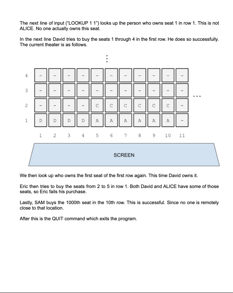 Solved Ass gned Seating Objective Give practice with structs