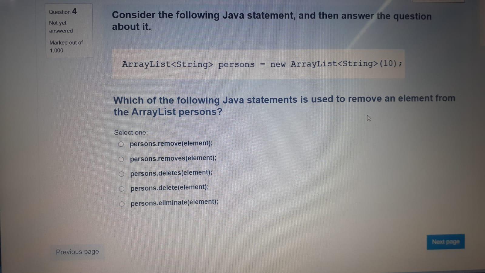 Solved Question 4 Not yet answered Consider the following | Chegg.com