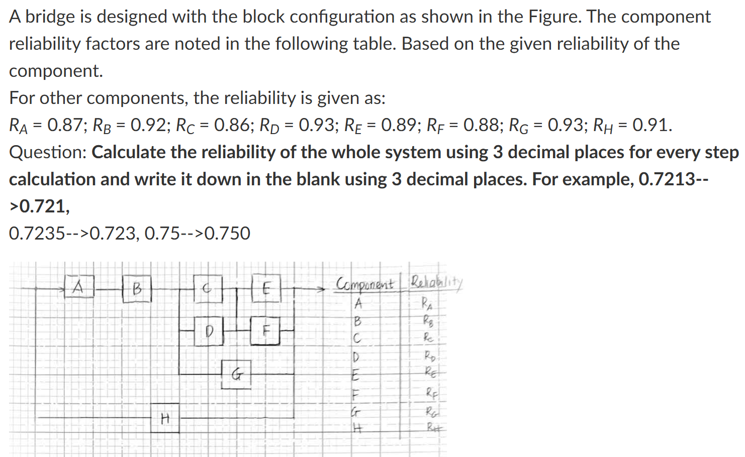 Solved A bridge is ﻿designed with the block configuration as | Chegg.com