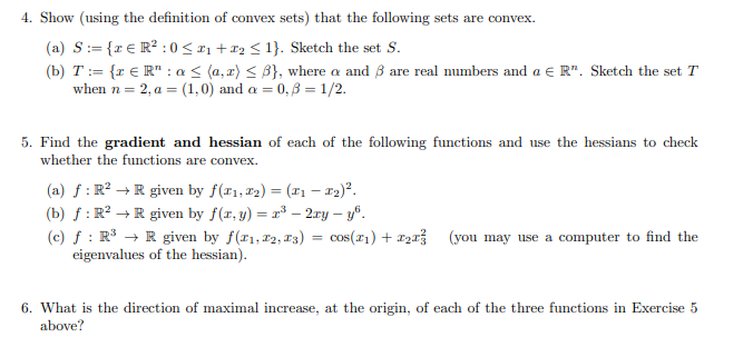 Solved 4. Show (using the definition of convex sets) that | Chegg.com