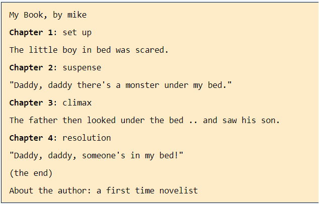 Solved My Book, by mike Chapter 1: set up The little boy in | Chegg.com