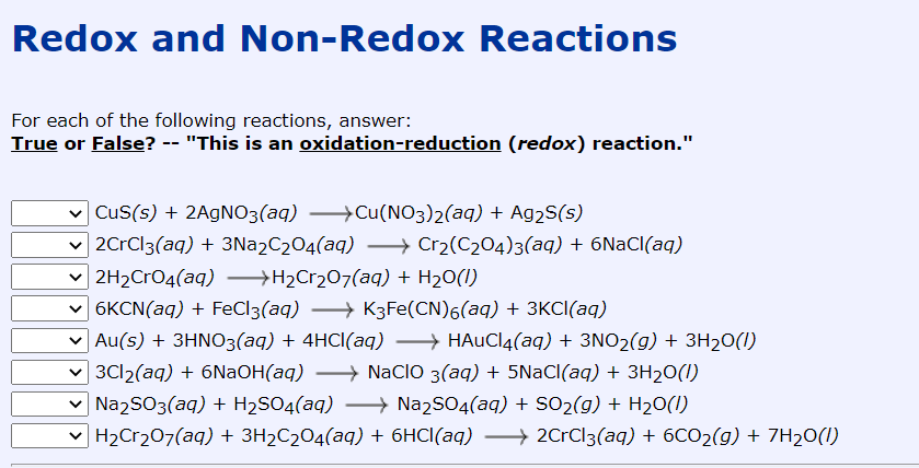 solved-redox-and-non-redox-reactions-for-each-of-the-chegg