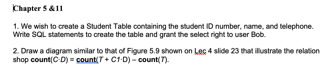 Solved Database Encryption (Cont.) Figure 5.9 A Database | Chegg.com