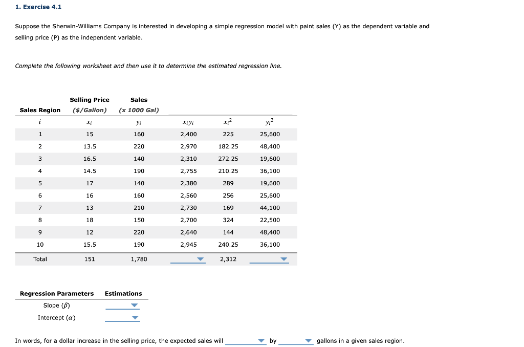 Suppose the SherwinWilliams Company is interested in