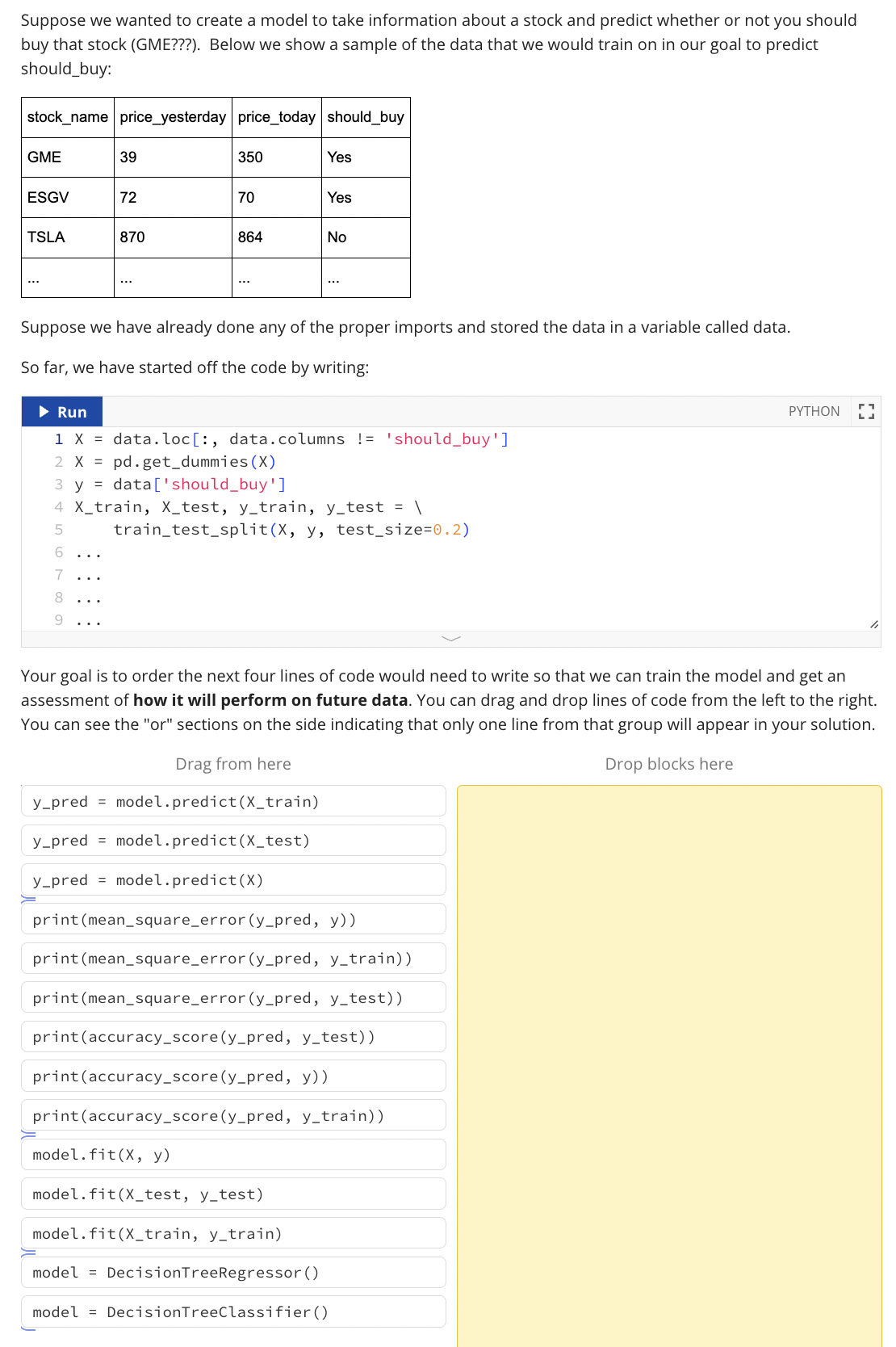 Solved Suppose we wanted to create a model to take | Chegg.com
