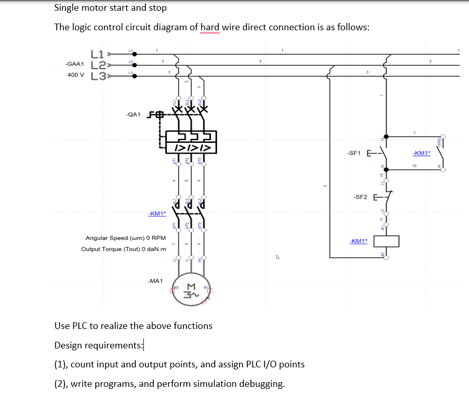 Solved Single motor start and stop The Ingir control rircuit | Chegg.com