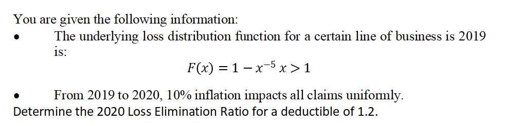 Solved You are given the following information: - The | Chegg.com