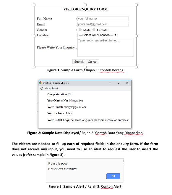 REQUIREMENT - Use HTML and JavaScript to create | Chegg.com
