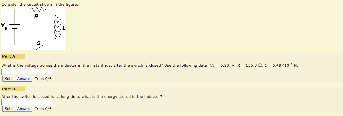 Solved Consider the circuit shown in the figure. A Part A | Chegg.com
