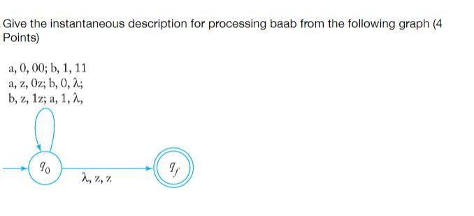 Solved Give the instantaneous description for processing | Chegg.com