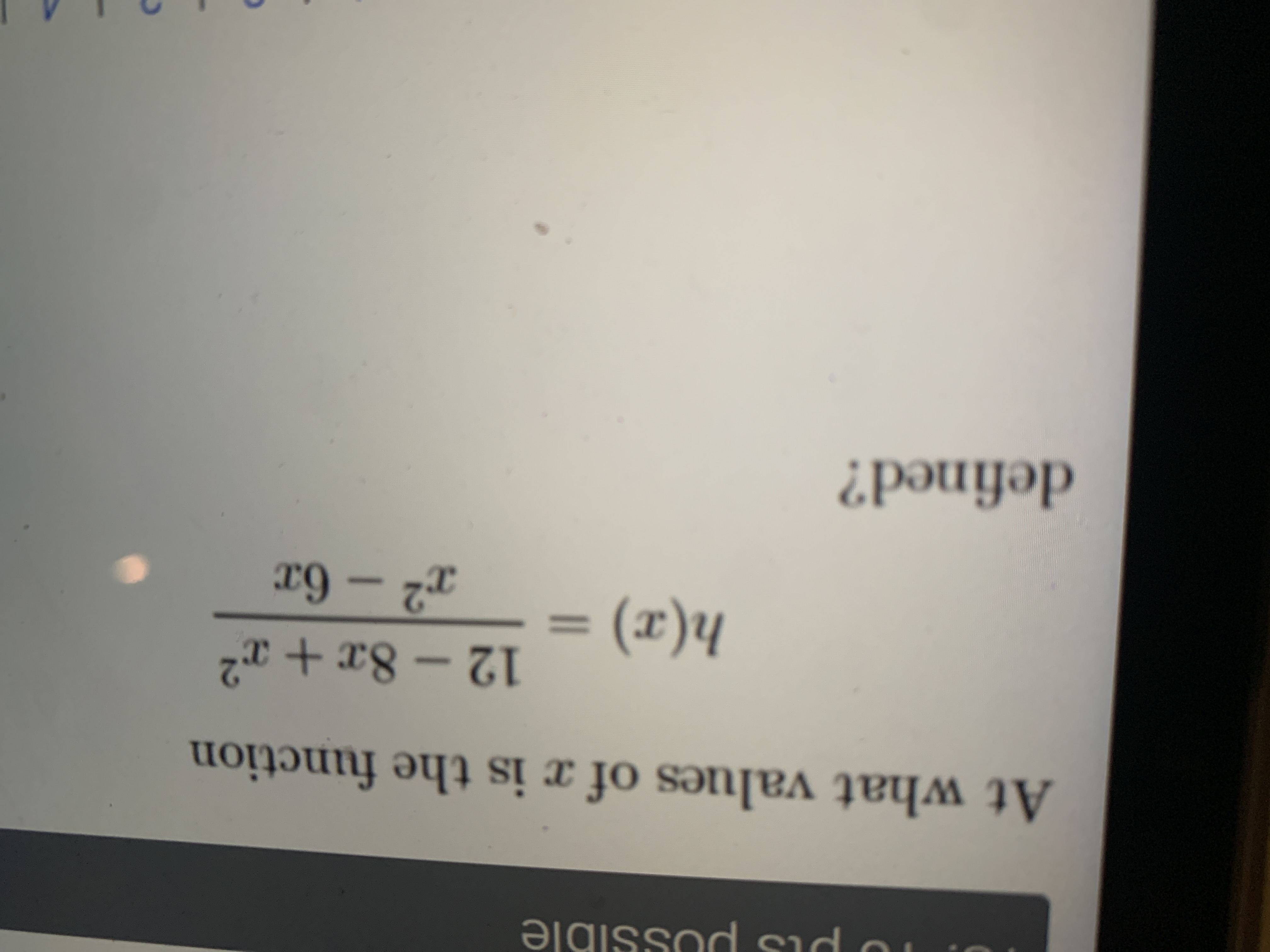 Solved At what values of x is the