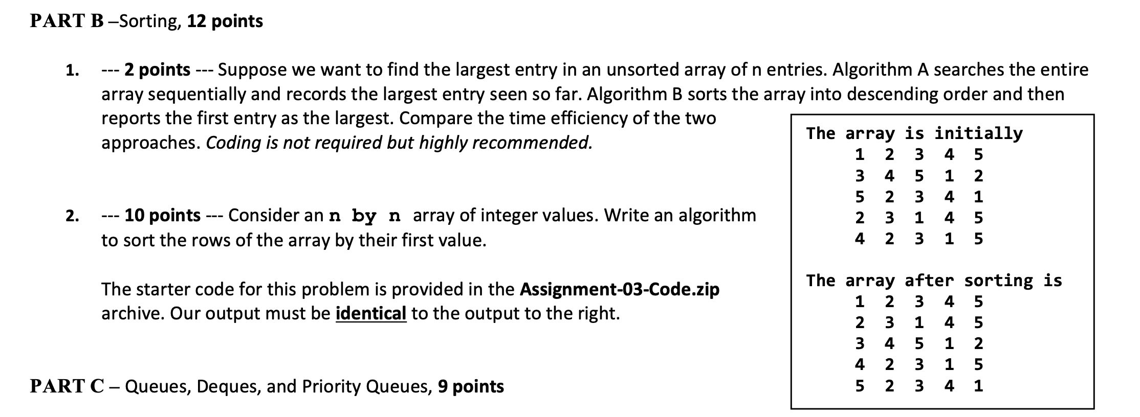 Solved Can you help me with Part B #1? Only the first one, | Chegg.com